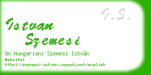 istvan szemesi business card